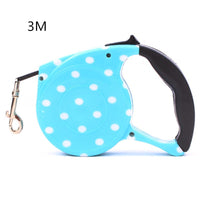 HKM-4499773 Automatic Multicolor Dog Traction Rope - 5m Adjustable Flat Belt with Cute Designs