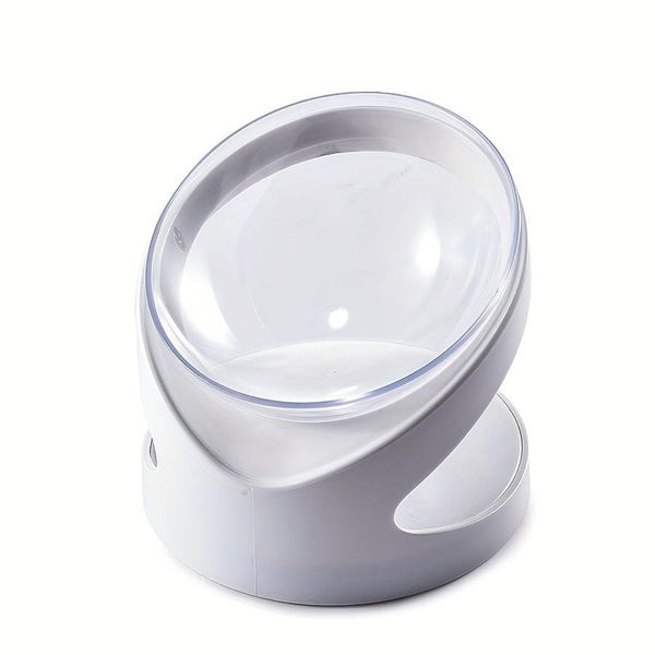 HKM-450003 Ergonomic Elevated Cat Food Bowl for Neck Support, Anti-Vomit Tilt Design, Durable Plastic, Suitable for Dry and Wet Food