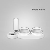 HKM-4500157 Automatic Pet Feeder with Water Fountain for Cats and Dogs - Double Food and Water Bowl with Raised Stand