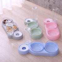 HKM-4500157 Automatic Pet Feeder with Water Fountain for Cats and Dogs - Double Food and Water Bowl with Raised Stand