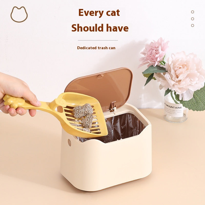 HKM-4501437 Fully Enclosed Cat Litter Shovel and Waste Disposal System with Garbage Bags