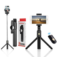 HKM-450195 Extendable Bluetooth Selfie Stick with Remote Control - Black & White Options