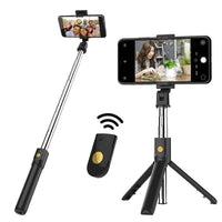 HKM-450195 Extendable Bluetooth Selfie Stick with Remote Control - Black & White Options