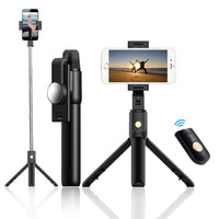 HKM-450195 Extendable Bluetooth Selfie Stick with Remote Control - Black & White Options