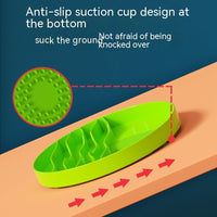 HKM-4505917 Non-Slip Silicone Lick Plate for Cats and Dogs, Dark Blue and Fruit Green, 19cm Diameter