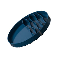 HKM-4505917 Non-Slip Silicone Lick Plate for Cats and Dogs, Dark Blue and Fruit Green, 19cm Diameter
