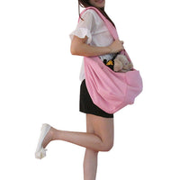 HKM-4507965 One-Shoulder Messenger Pet Backpack for Small Dogs and Puppies - Soft Fleece and Cotton, Multiple Colors Available