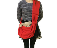 HKM-4507965 One-Shoulder Messenger Pet Backpack for Small Dogs and Puppies - Soft Fleece and Cotton, Multiple Colors Available
