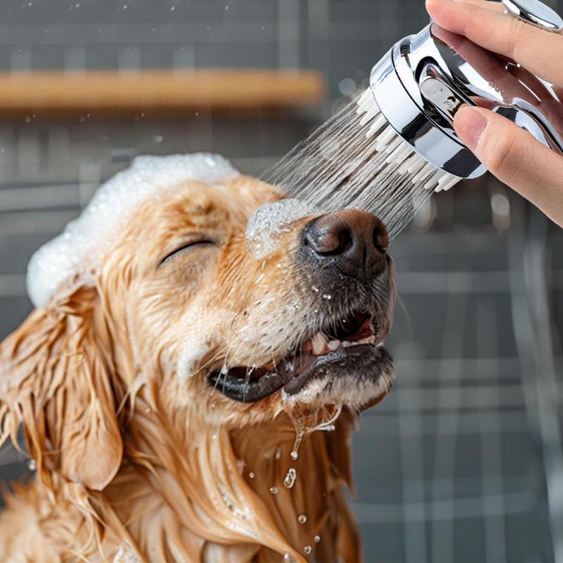HKM-4508989 2-in-1 Dog Shower Hose Attachment with Soft Silicone Comb and Ergonomic Grip