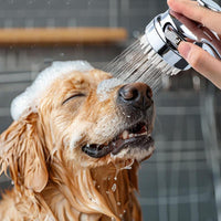 HKM-4508989 2-in-1 Dog Shower Hose Attachment with Soft Silicone Comb and Ergonomic Grip