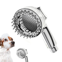 HKM-4508989 2-in-1 Dog Shower Hose Attachment with Soft Silicone Comb and Ergonomic Grip