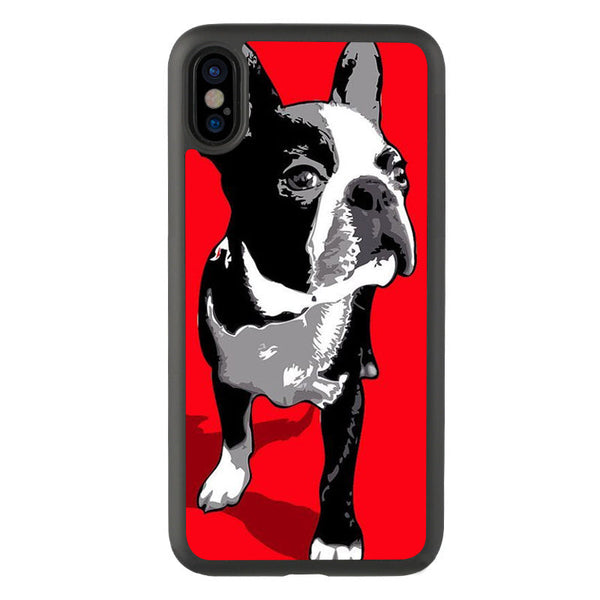 HKM-450899 Cute Bulldog Silicone Mobile Phone Case for Apple Devices - Anti-Fall Protective Shell