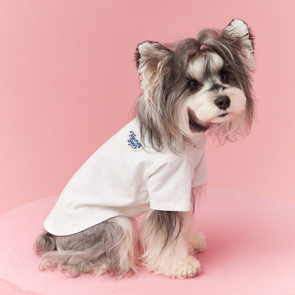 HKM-4510269 Breathable Solid Color T-Shirt for Pets - Casual Cotton Inner Wear