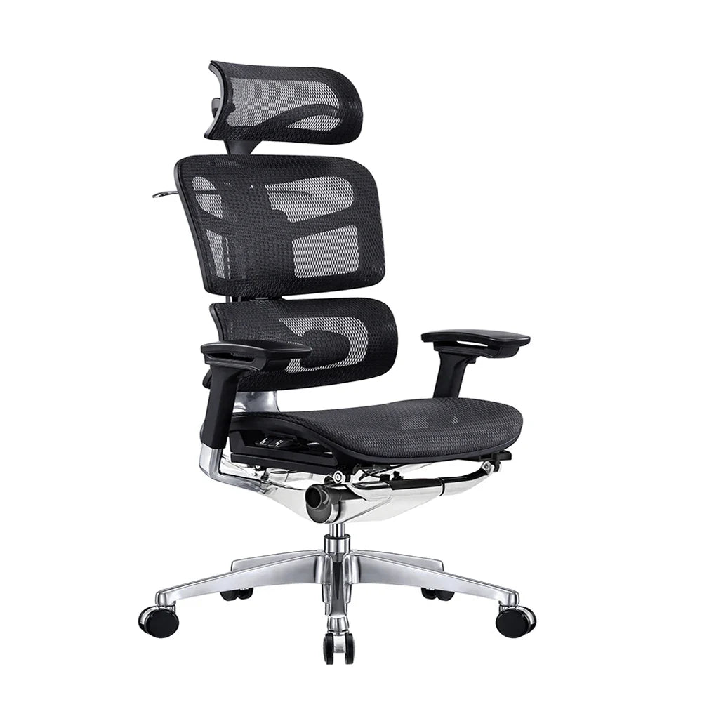 HKM-451091 Ergonomic High Back Office Chair with Adjustable Mesh Design and Swivel Headrest