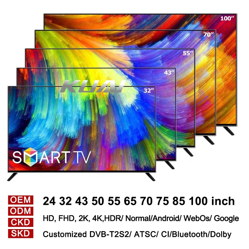 HKM-451155 Smart LED TV 32" to 70" with 4K Ultra HD and Full HD Resolution