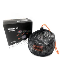 HKM-451155 Stainless Steel and Ceramic Camping Cookware Set for Outdoor Cooking
