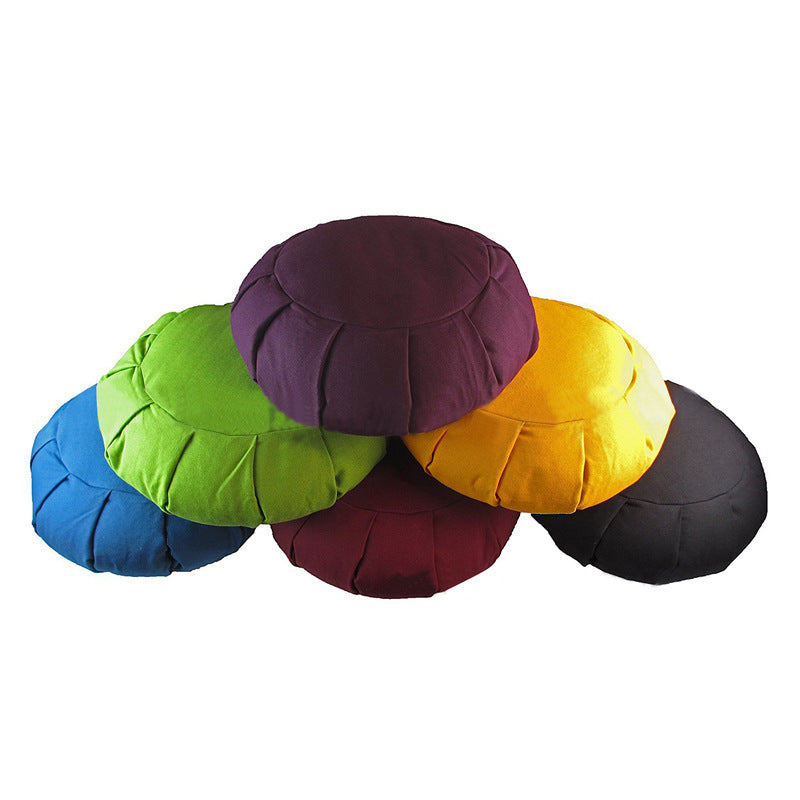 HKM-451347 Cotton Meditation Cushion - Breathable, Simple Design for Yoga and Relaxation, Available in Multiple Colors