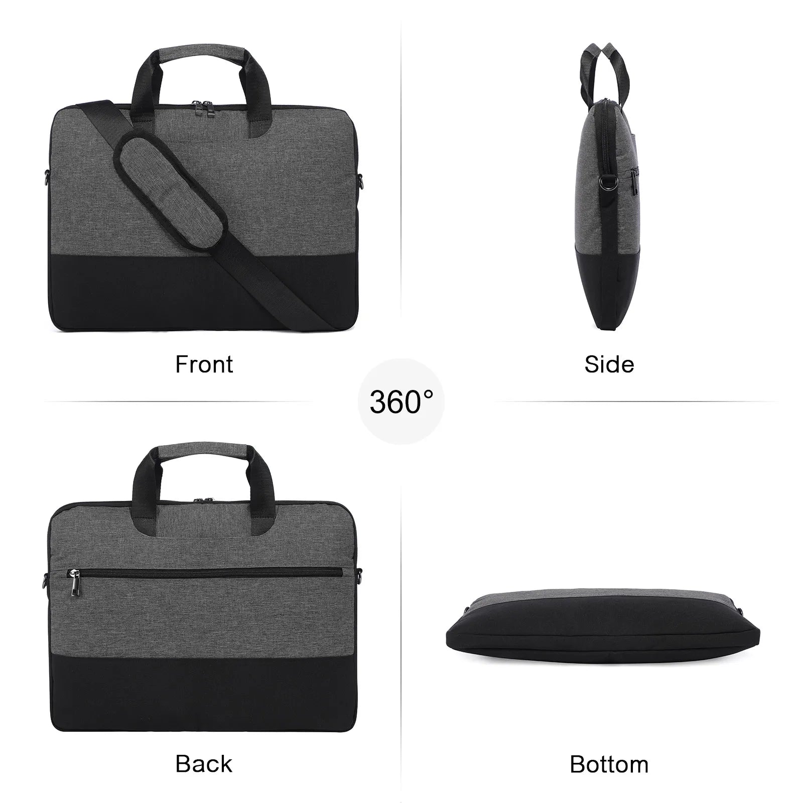 HKM-451347 Women's Laptop Bag for 15.6 Inch Laptop - Stylish Computer Briefcase with 4 Compartments for Work and Travel