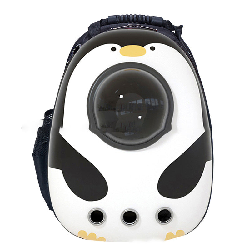 HKM-4513725 Portable Pet Backpack with Transparent Cover and Ventilation Holes for Cats and Dogs