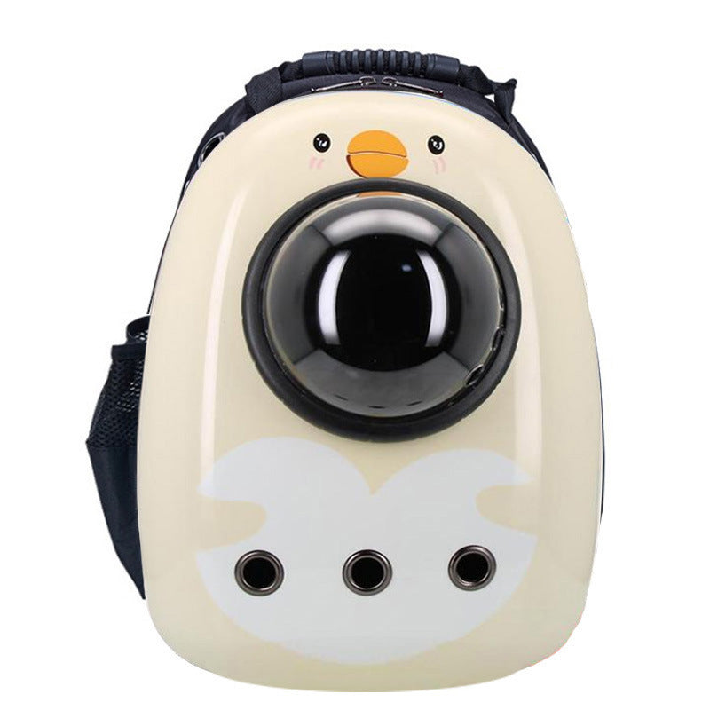HKM-4513725 Portable Pet Backpack with Transparent Cover and Ventilation Holes for Cats and Dogs