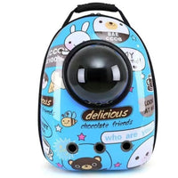 HKM-4513725 Portable Pet Backpack with Transparent Cover and Ventilation Holes for Cats and Dogs