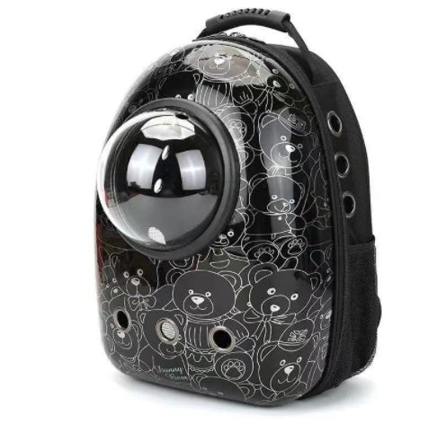 HKM-4513725 Portable Pet Backpack with Transparent Cover and Ventilation Holes for Cats and Dogs