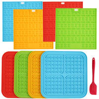 HKM-4515261 Silicone Pet Licking and Slow Feeding Pad - Dog Bone & Cross Designs, Multiple Colors