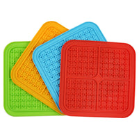 HKM-4515261 Silicone Pet Licking and Slow Feeding Pad - Dog Bone & Cross Designs, Multiple Colors