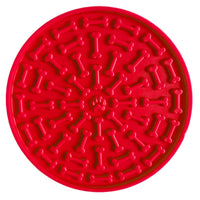 HKM-4515261 Silicone Pet Licking and Slow Feeding Pad - Dog Bone & Cross Designs, Multiple Colors