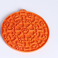 HKM-4515261 Silicone Pet Licking and Slow Feeding Pad - Dog Bone & Cross Designs, Multiple Colors