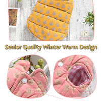 HKM-4515901 Reversible Warm Cotton Dog Vest in Yellow, Blue, and Pink