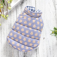 HKM-4515901 Reversible Warm Cotton Dog Vest in Yellow, Blue, and Pink