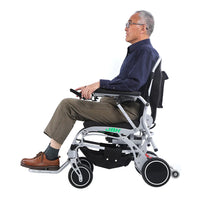 HKM-451667 Lightweight Aluminum Alloy Electric Folding Wheelchair with Lithium Battery, 120 kg Capacity, 20 km Range