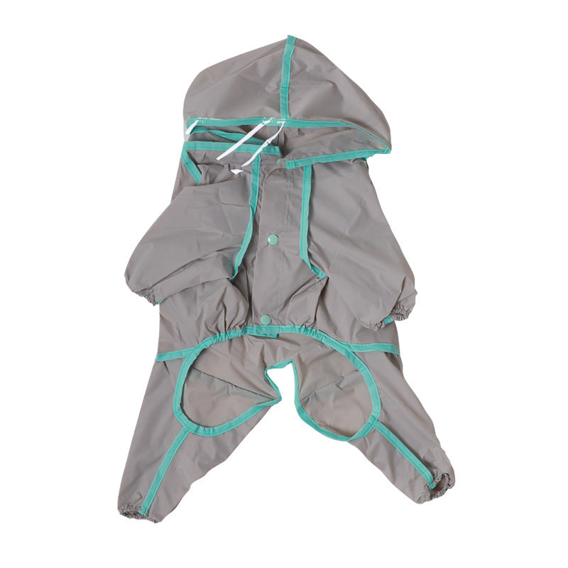 HKM-4517821 All-Weather Raincoat for Small and Medium-Sized Dogs - Available in Yellow, Gray, Green