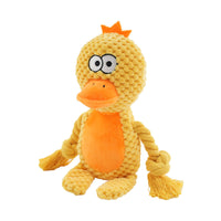 HKM-4518077 Interactive Plush Hippo Dog Toy with Sound and Rope for Tug of War Training