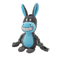 HKM-4518077 Interactive Plush Hippo Dog Toy with Sound and Rope for Tug of War Training