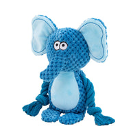 HKM-4518077 Interactive Plush Hippo Dog Toy with Sound and Rope for Tug of War Training