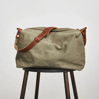 HKM-451859 Canvas Sling Travel Weekender Bag with Leather Handles - 38*23*19cm