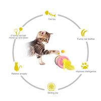 HKM-4518717 Interactive Feather Chasing Toy for Cats - Engaging Pole Tumbler Puzzle for Kittens