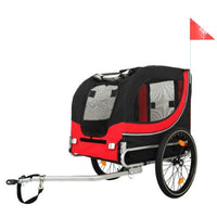 HKM-4518845 Large Folding Bike Trailer for Dogs, All-Terrain Pet Carrier, 120LB Capacity, Durable Steel Frame, Ideal for Cycling, Jogging, and Outdoor Adventures