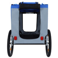HKM-4518845 Large Folding Bike Trailer for Dogs, All-Terrain Pet Carrier, 120LB Capacity, Durable Steel Frame, Ideal for Cycling, Jogging, and Outdoor Adventures