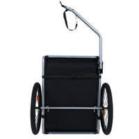 HKM-4518845 Large Folding Bike Trailer for Dogs, All-Terrain Pet Carrier, 120LB Capacity, Durable Steel Frame, Ideal for Cycling, Jogging, and Outdoor Adventures