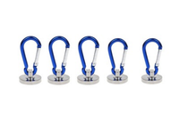 HKM-451987 Magnetic Carabiner Tool Buckle with Blue Plastic Edging and Detachable Ring