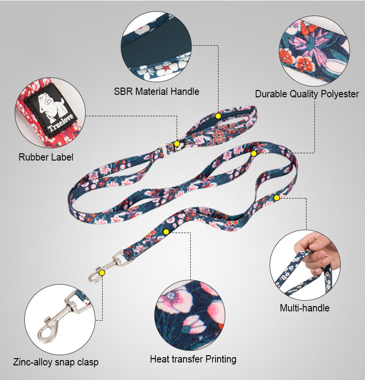 HKM-4521021 Durable Polyester Dog Traction Belt with Aluminum Shrimp Button - Multiple Colors Available