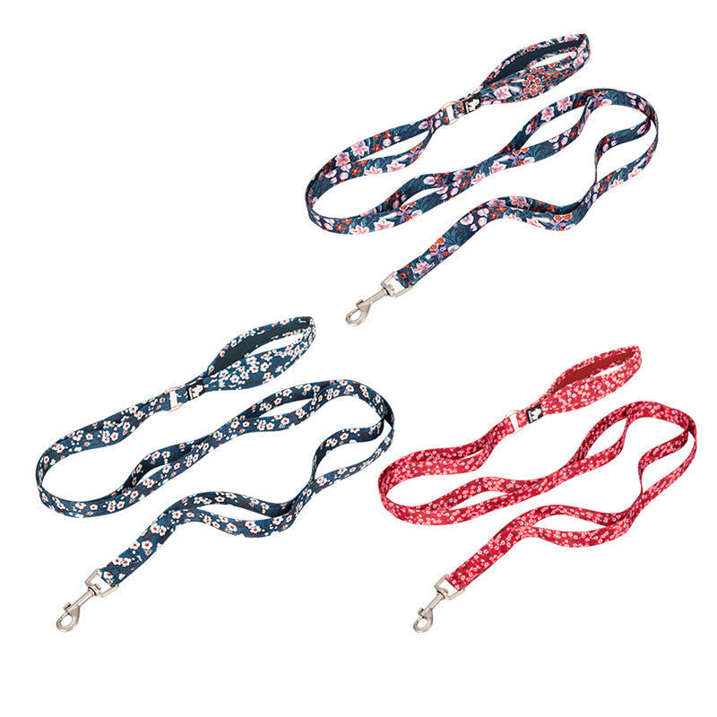HKM-4521021 Durable Polyester Dog Traction Belt with Aluminum Shrimp Button - Multiple Colors Available