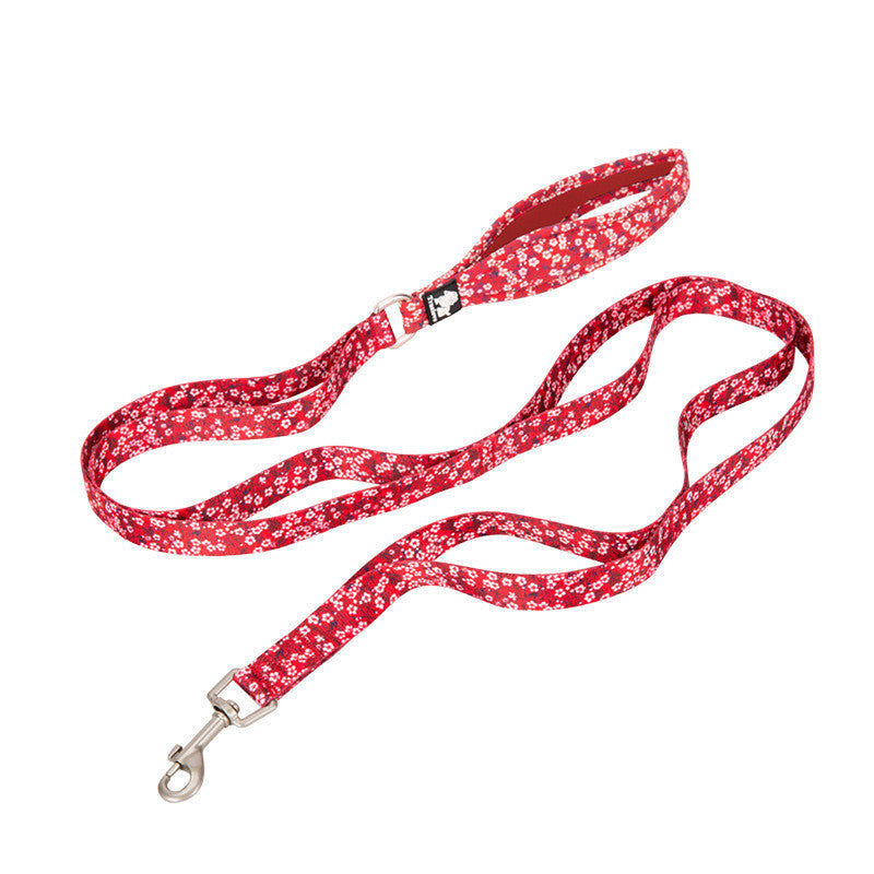 HKM-4521021 Durable Polyester Dog Traction Belt with Aluminum Shrimp Button - Multiple Colors Available