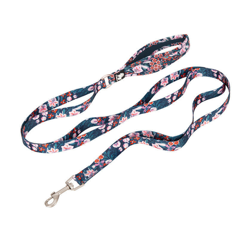 HKM-4521021 Durable Polyester Dog Traction Belt with Aluminum Shrimp Button - Multiple Colors Available