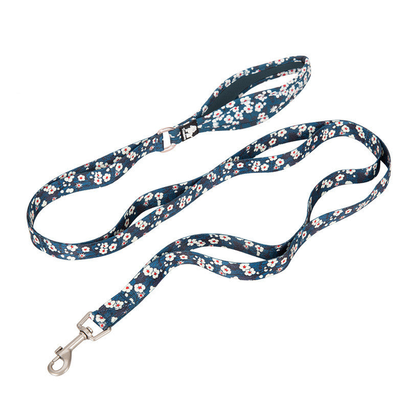 HKM-4521021 Durable Polyester Dog Traction Belt with Aluminum Shrimp Button - Multiple Colors Available