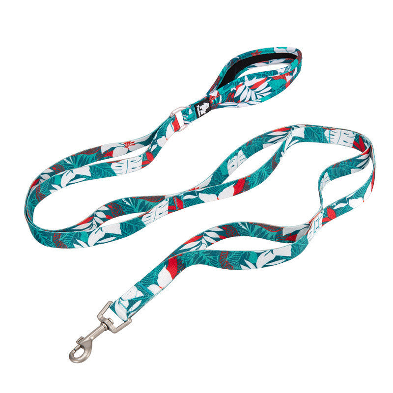 HKM-4521021 Durable Polyester Dog Traction Belt with Aluminum Shrimp Button - Multiple Colors Available