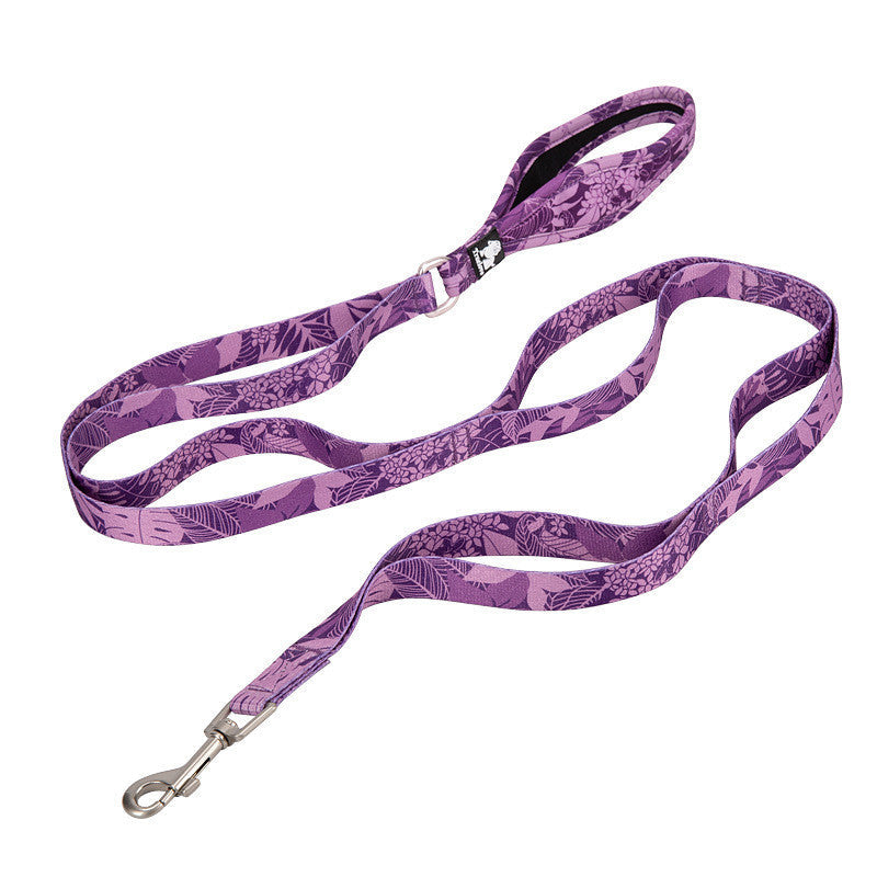 HKM-4521021 Durable Polyester Dog Traction Belt with Aluminum Shrimp Button - Multiple Colors Available
